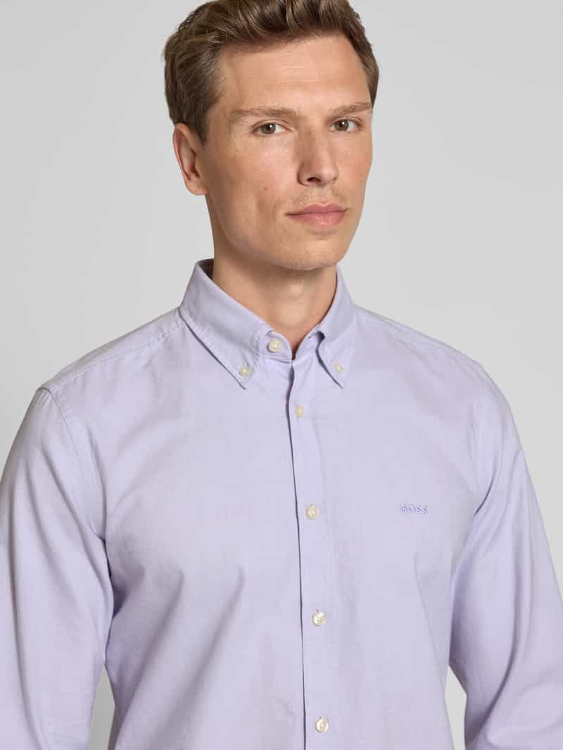 Boss Orange Regular fit vrijetijdsoverhemd met button-downkraag model 'Rickert