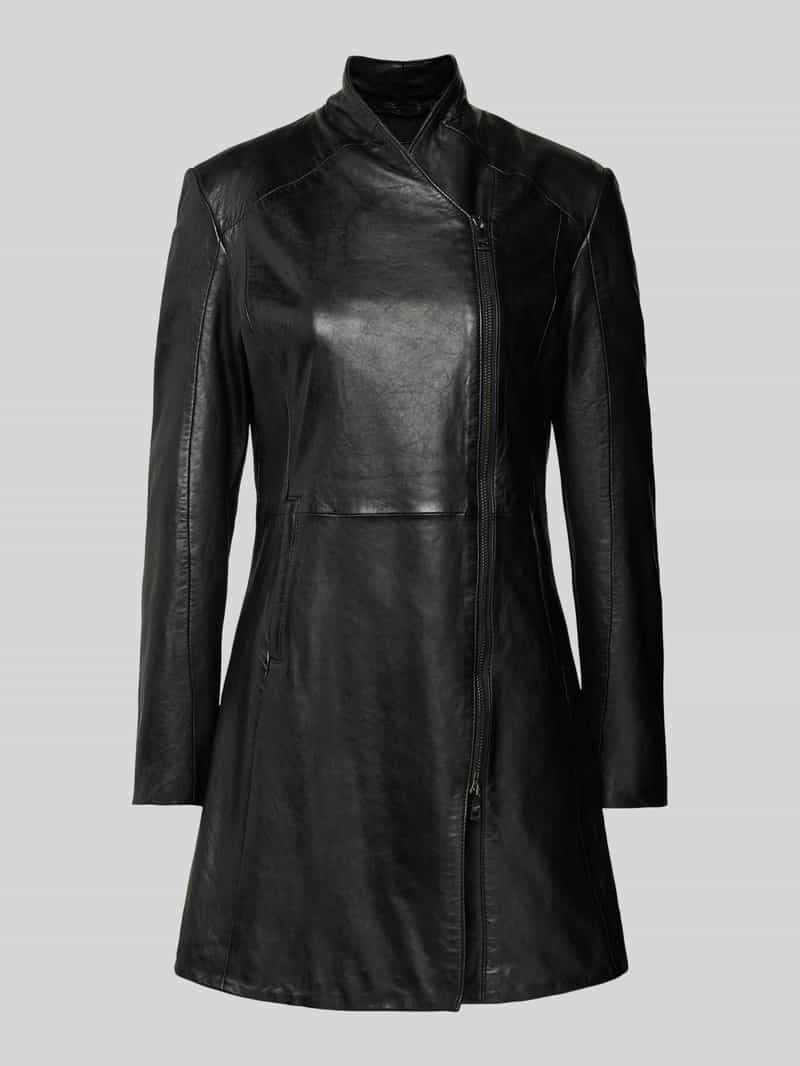 MAURITIUS Lange jas met asymmetrische tweewegsritssluiting model 'Cita'