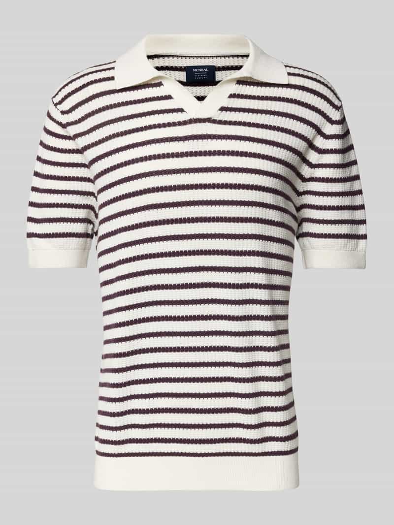 MCNEAL Regular fit poloshirt met V-hals