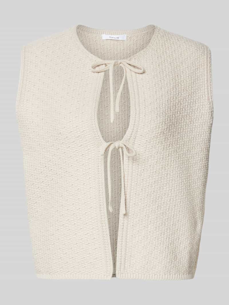 Opus Gilet met gebreide look model 'Demili'