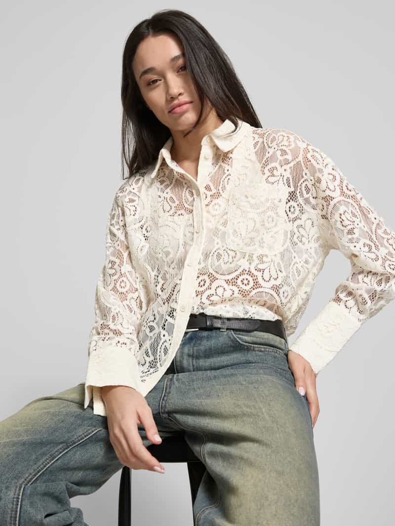 Colourful Rebel Regular fit blouse met borstzak model 'Talia'