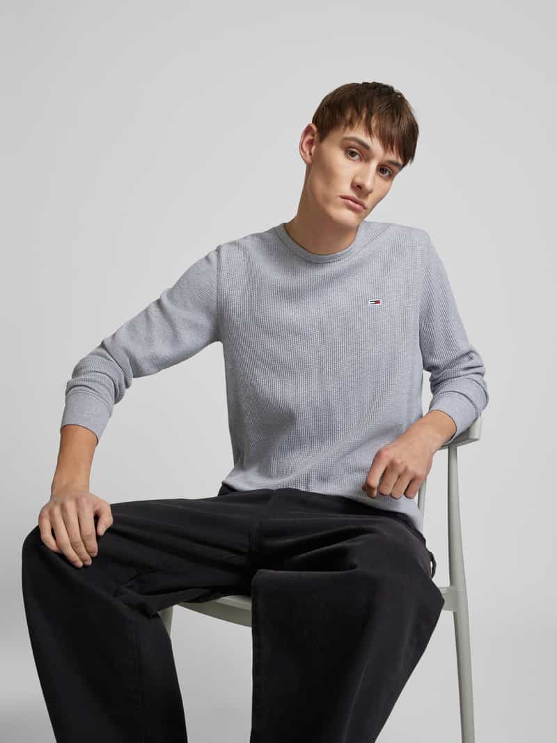 Tommy Jeans Shirt met lange mouwen en labelstitching