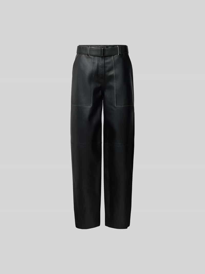 Regular fit leren broek