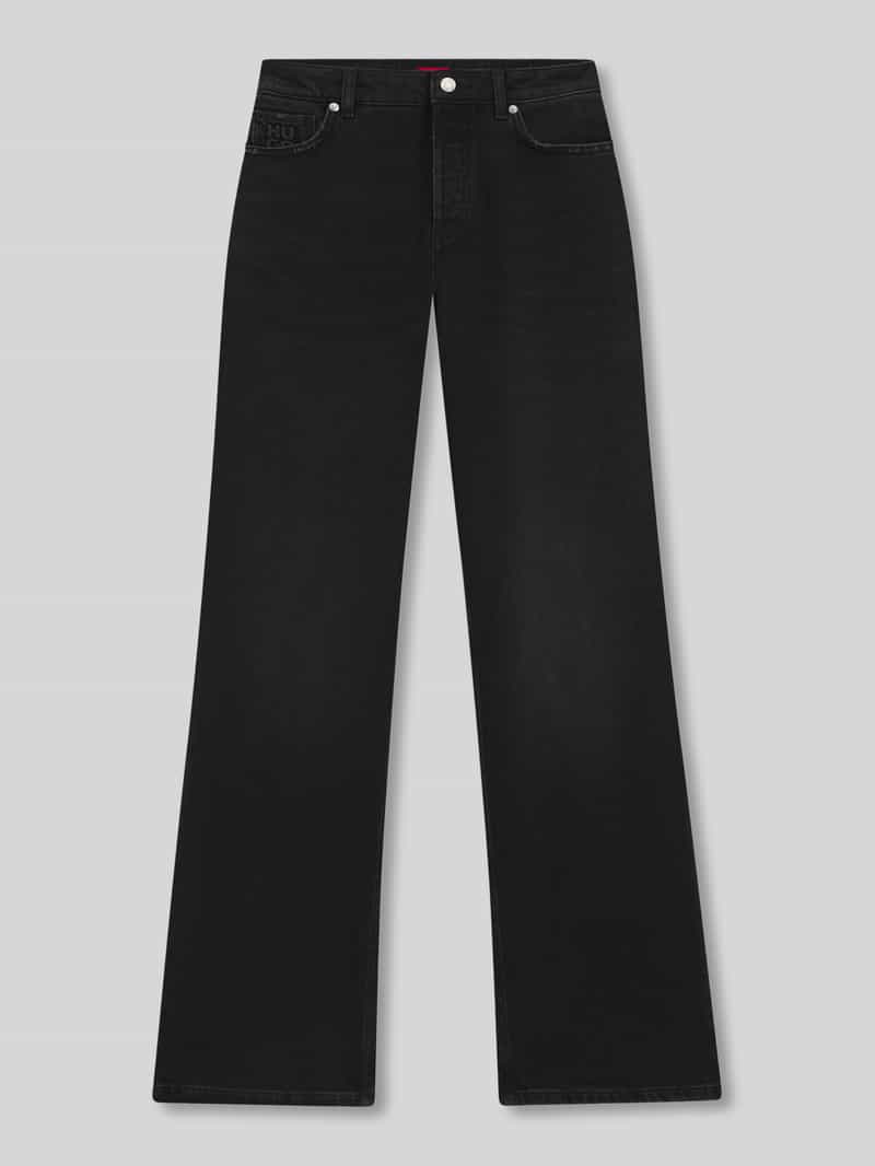 HUGO Wide leg jeans van katoenmix