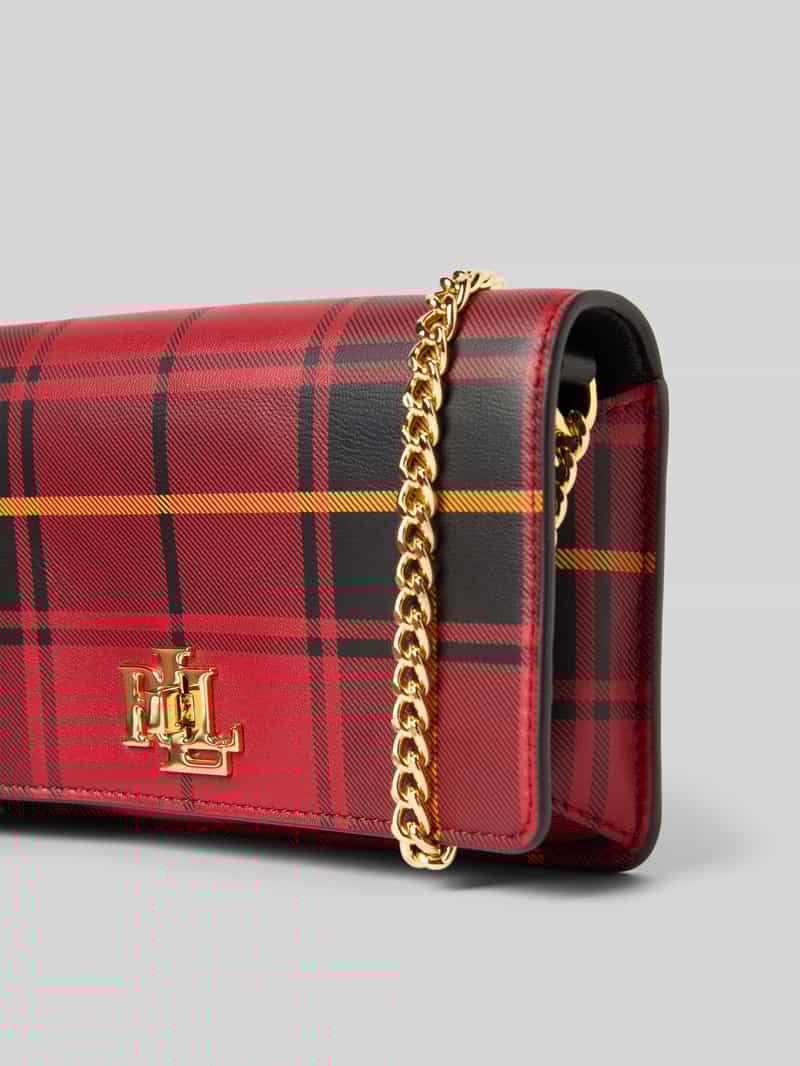 Lauren Ralph Lauren Clutch van runderleer met labelapplicatie