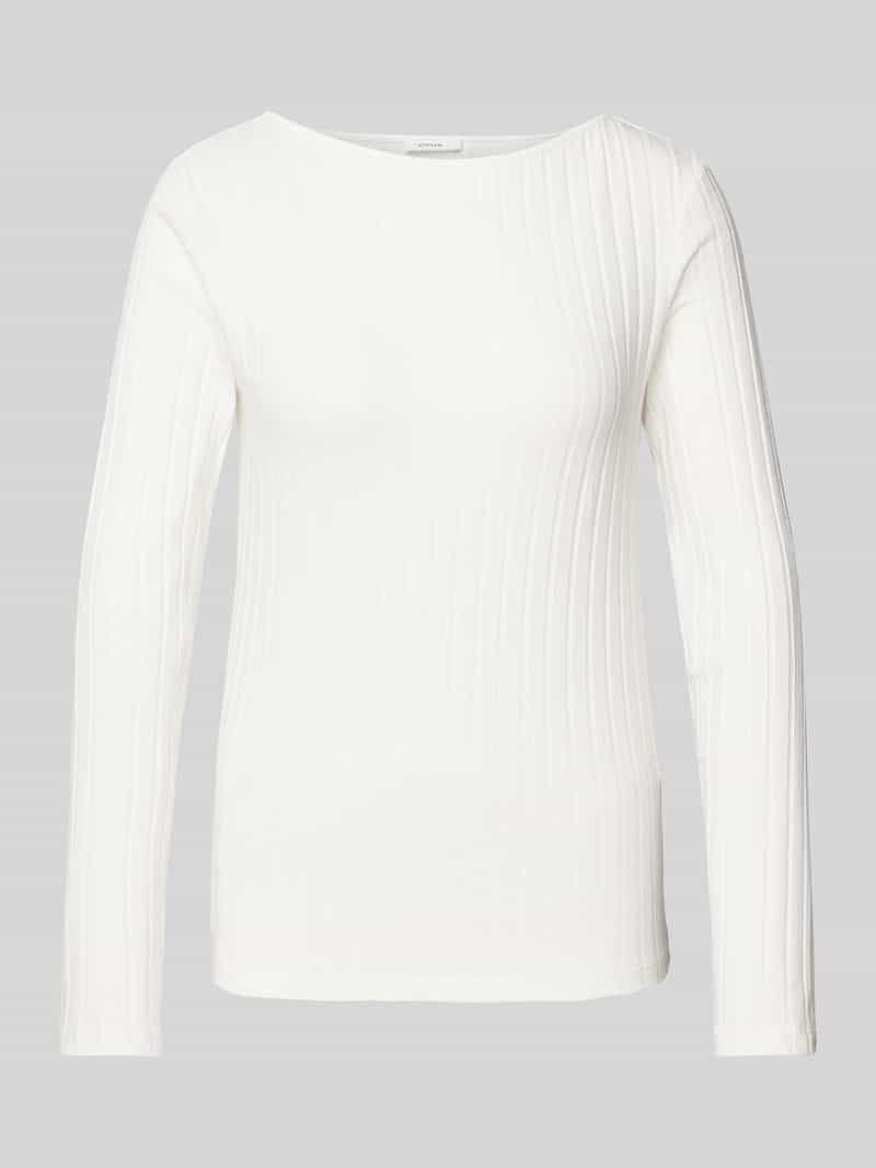 Opus Shirt met lange mouwen en boothals model 'Sovke'