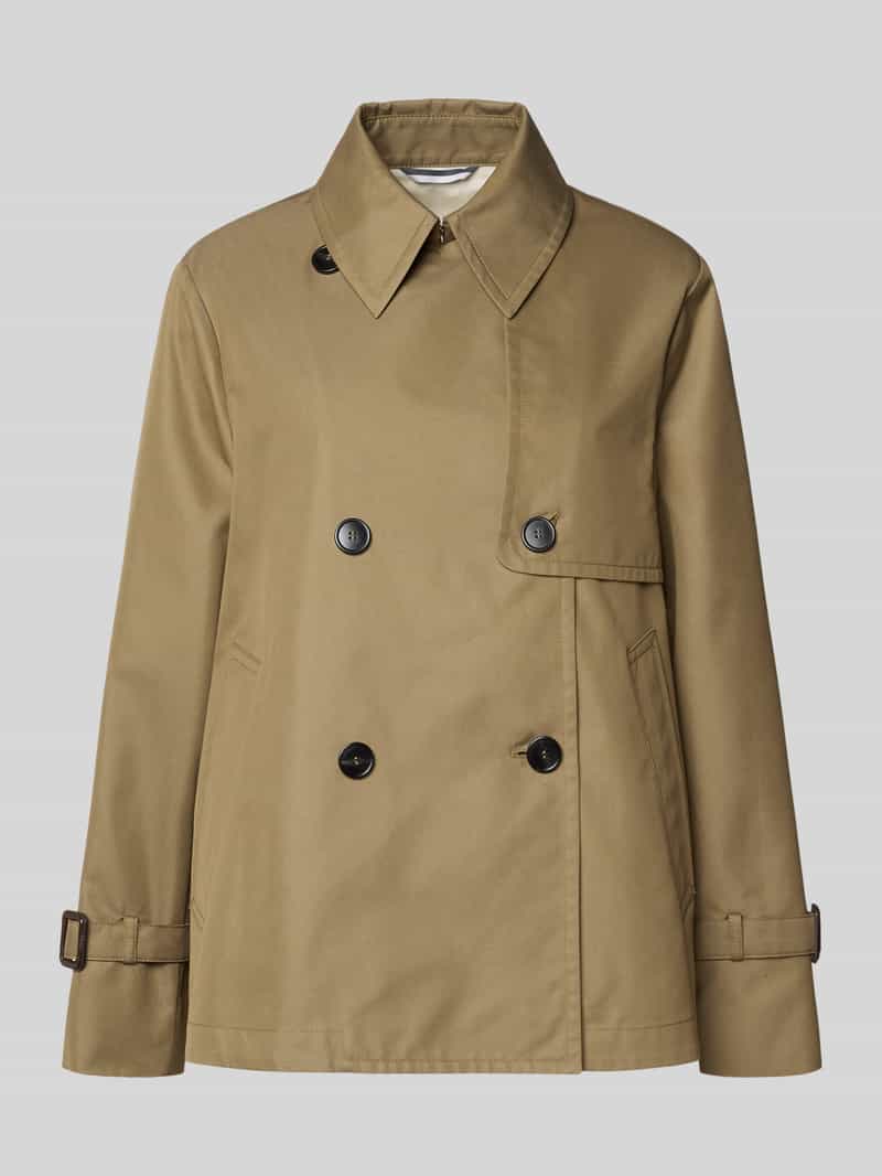 Korte Trenchcoat van katoenmix
