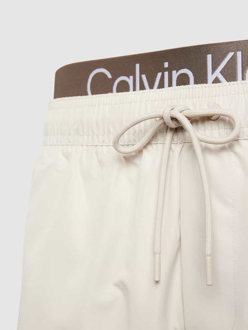 Calvin Klein Underwear Zwembroek met elastische band model 'SHORT DOUBLE'