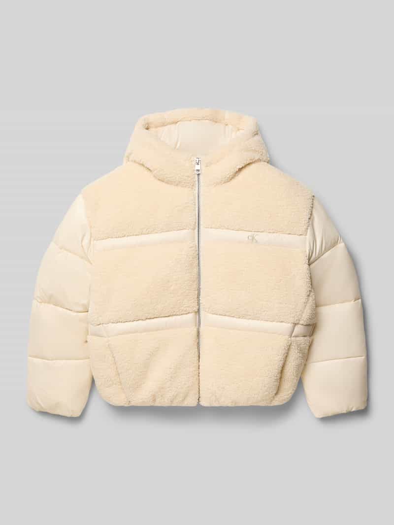 Calvin Klein Jeans Gewatteerd jack met teddybont