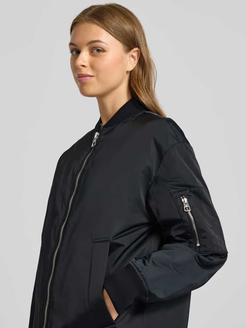 Marc O'Polo Comfort fit lange jas in bomberstijl