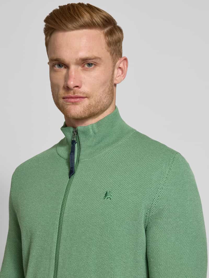 Lerros Gebreid vest met labelstitching
