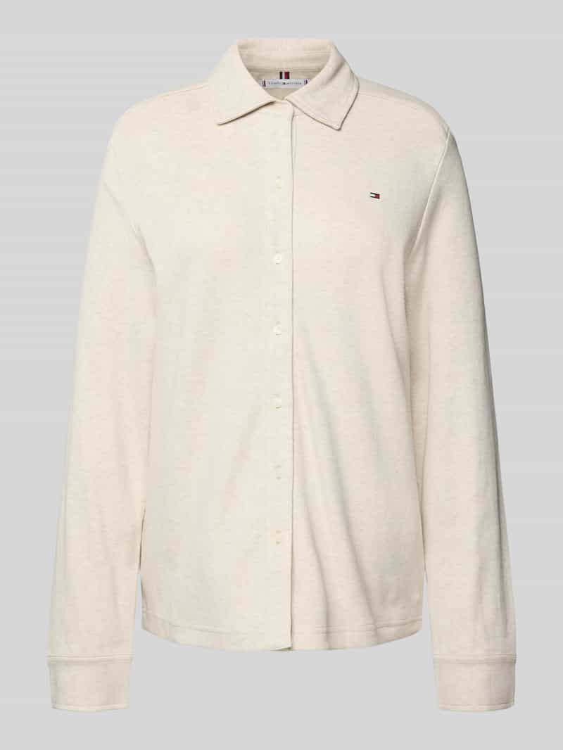 Tommy Hilfiger Regular fit blouse met lange mouwen van puur katoen