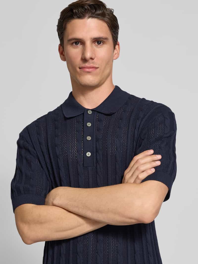 Jack & Jones Premium Poloshirt in gebreide look model 'MASON'