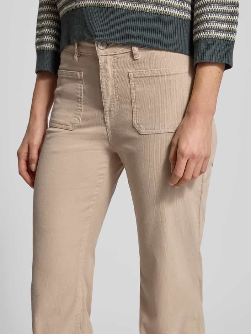 Opus Flared fit corduroy broek in ribcordlook model 'Ebbi'