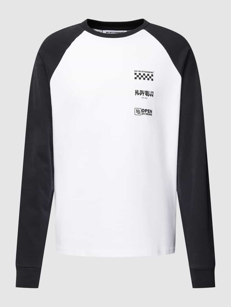 Shirt met lange mouwen en motiefprint, model 'HLDY CLUB' No Bystanders