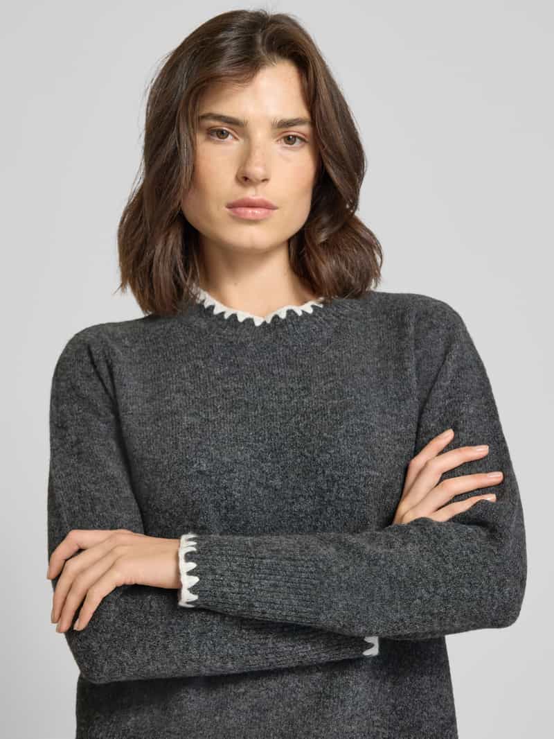 Vila Gebreide pullover met raglanmouwen en ronde hals