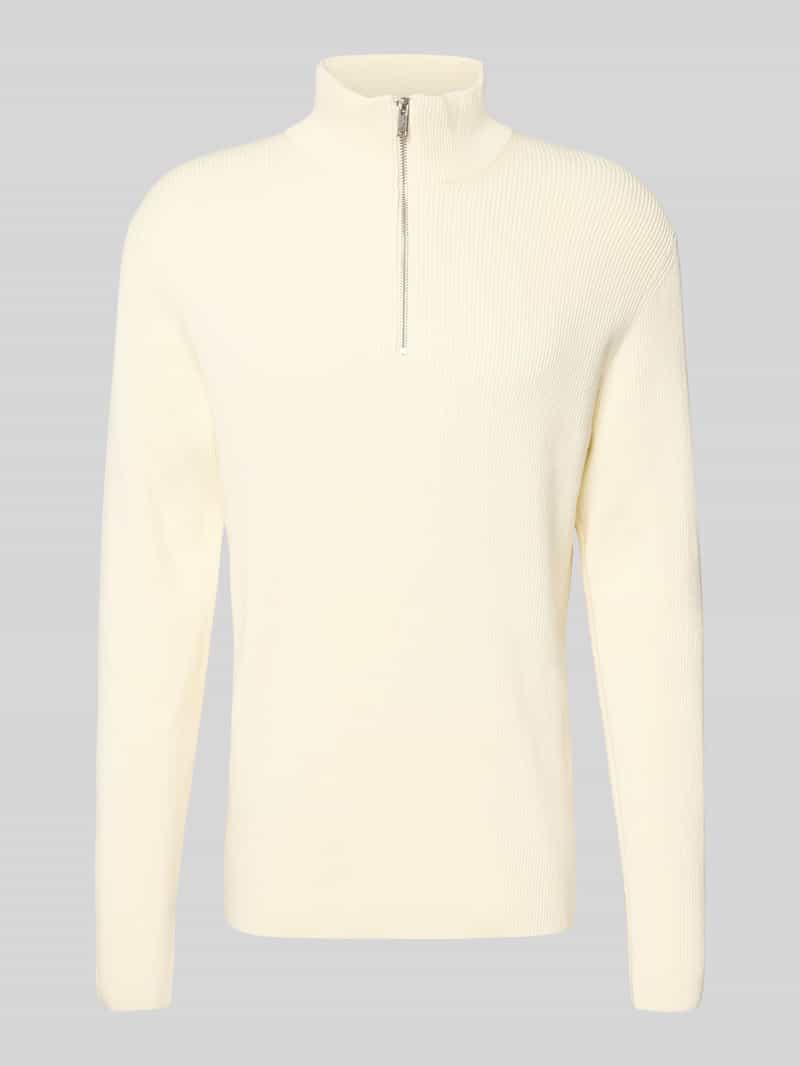 Relaxed fit pullover met structuurmotief