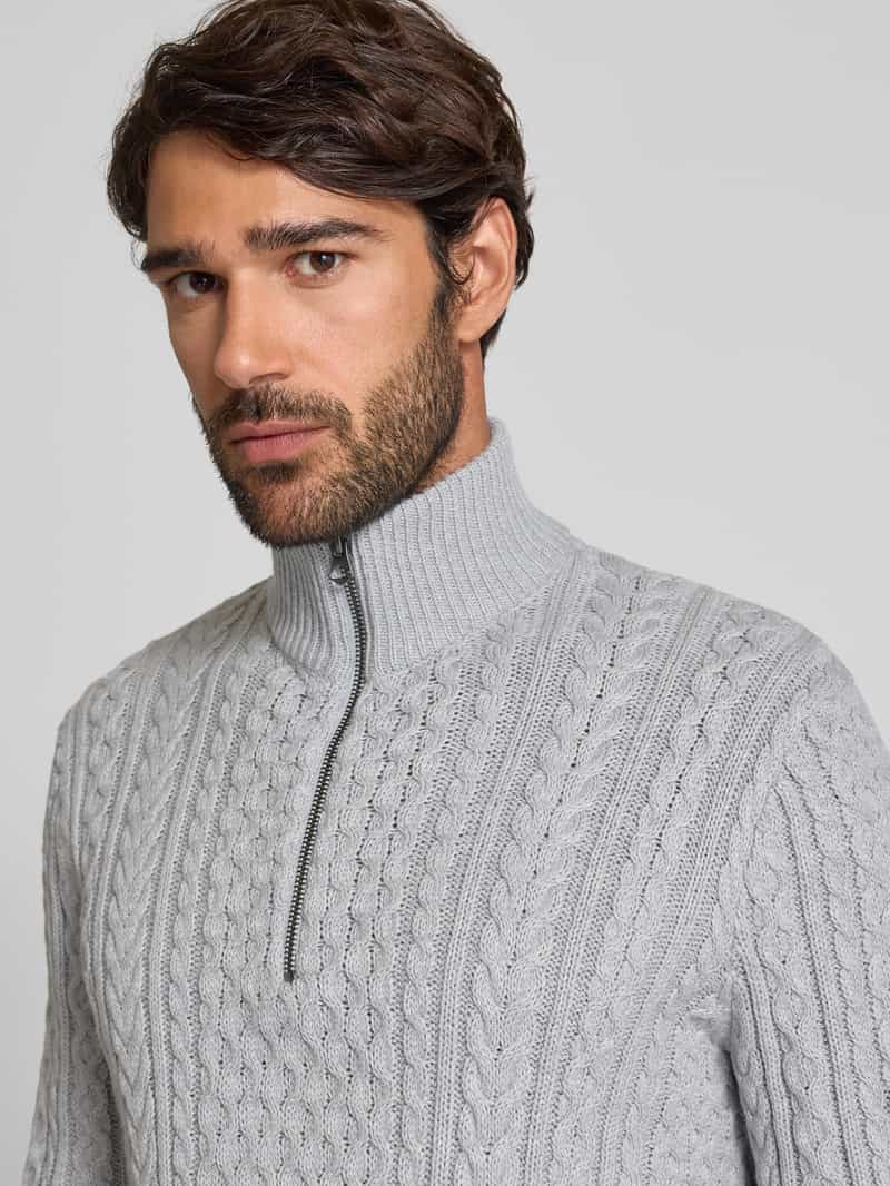 Jack & Jones Premium Gebreide pullover met ribboorden model 'BLUSEAN'
