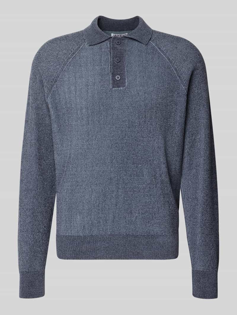 Jake*s Studio Men Regular fit pullover met polokraag