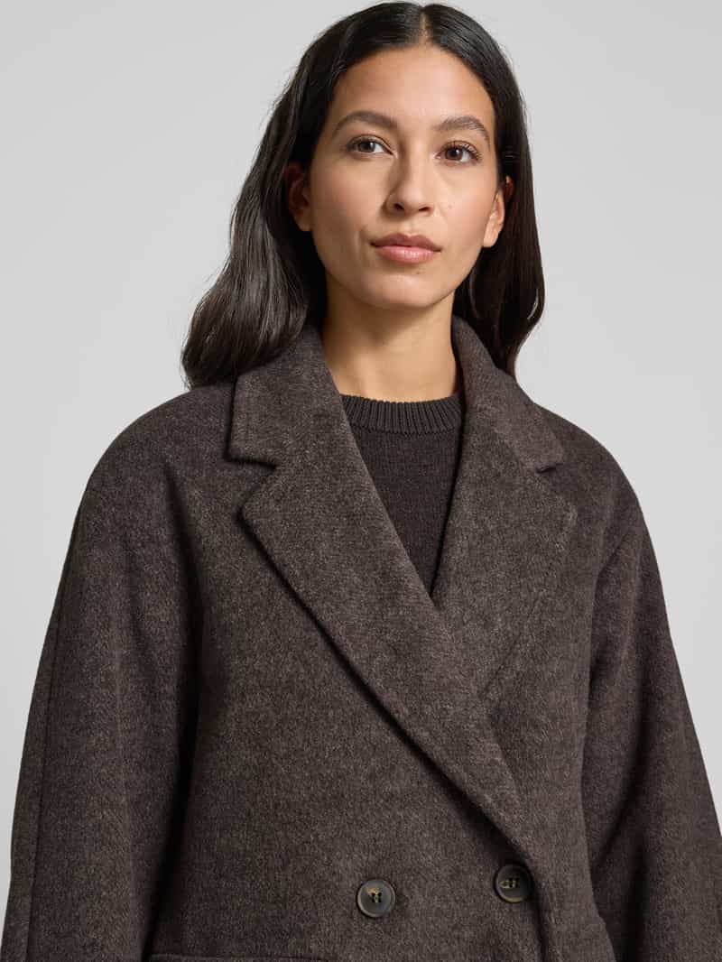 Vero Moda Regular fit lange jas met reverskraag model 'LELEA'