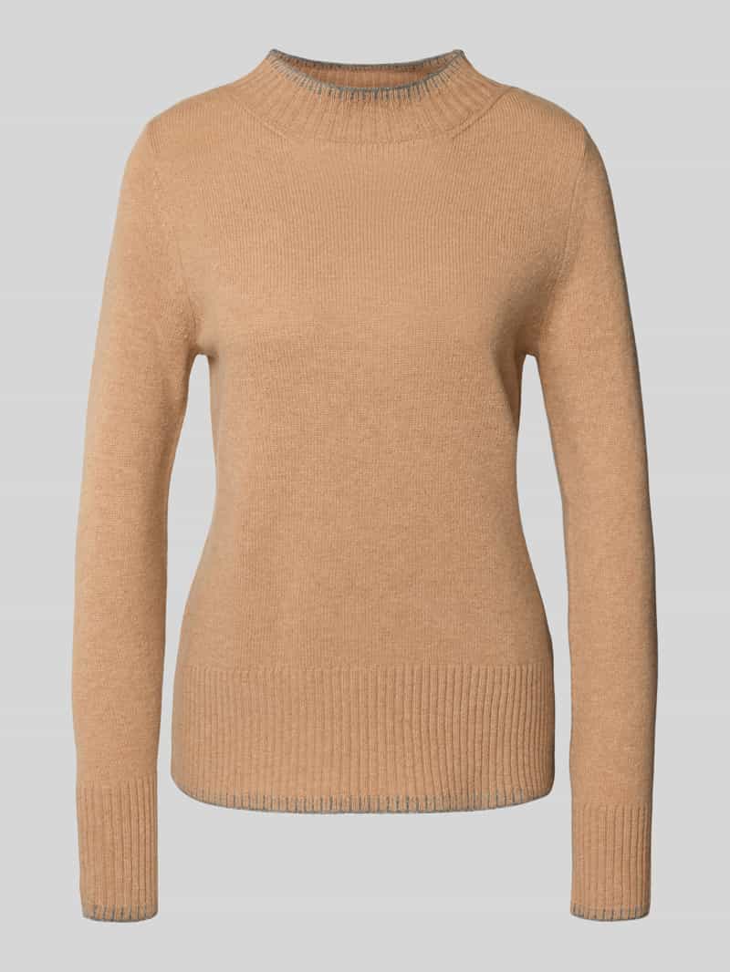 Christian Berg Woman Regular fit shirt met lange mouwen van zuivere wol in gebreide look
