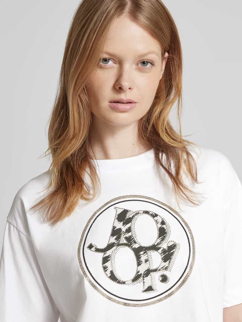Joop! T-shirt met strass-steentjes
