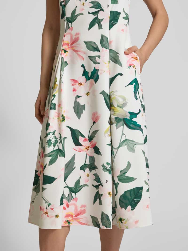 Vera Mont Knielange cocktailjurk met ronde hals