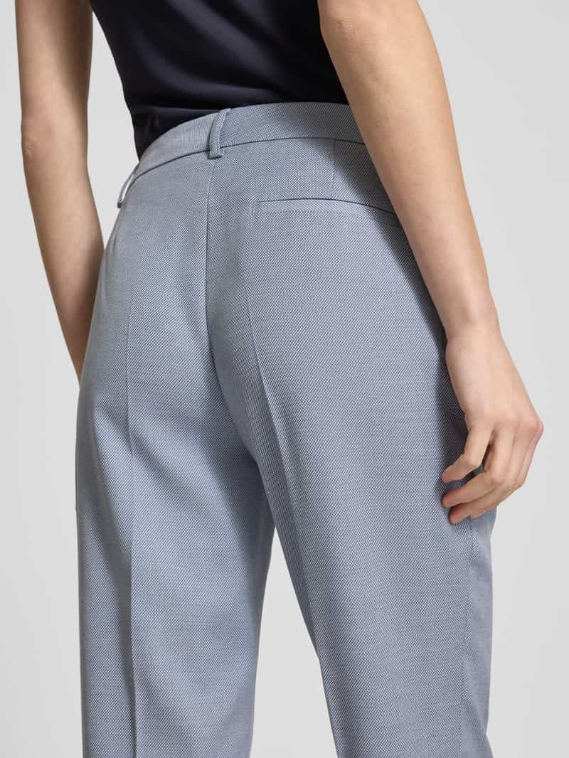 Christian Berg Woman Selection Stoffen slim fit broek met structuurpatroon
