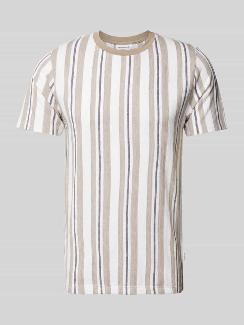 Lindbergh Relaxed fit T-shirt met streepmotief, model 'Towel striped'