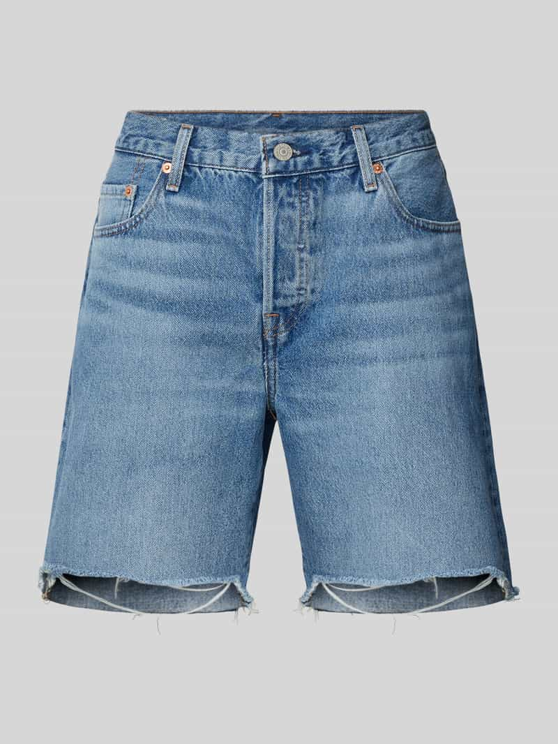 Levi's Regular fit korte jeans met rafels, model '501 90S'