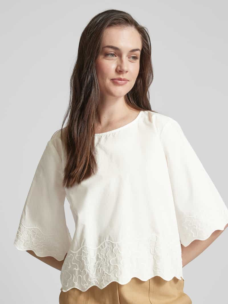 Esprit Blouseshirt met 1 2-mouwen in een losse pasvorm