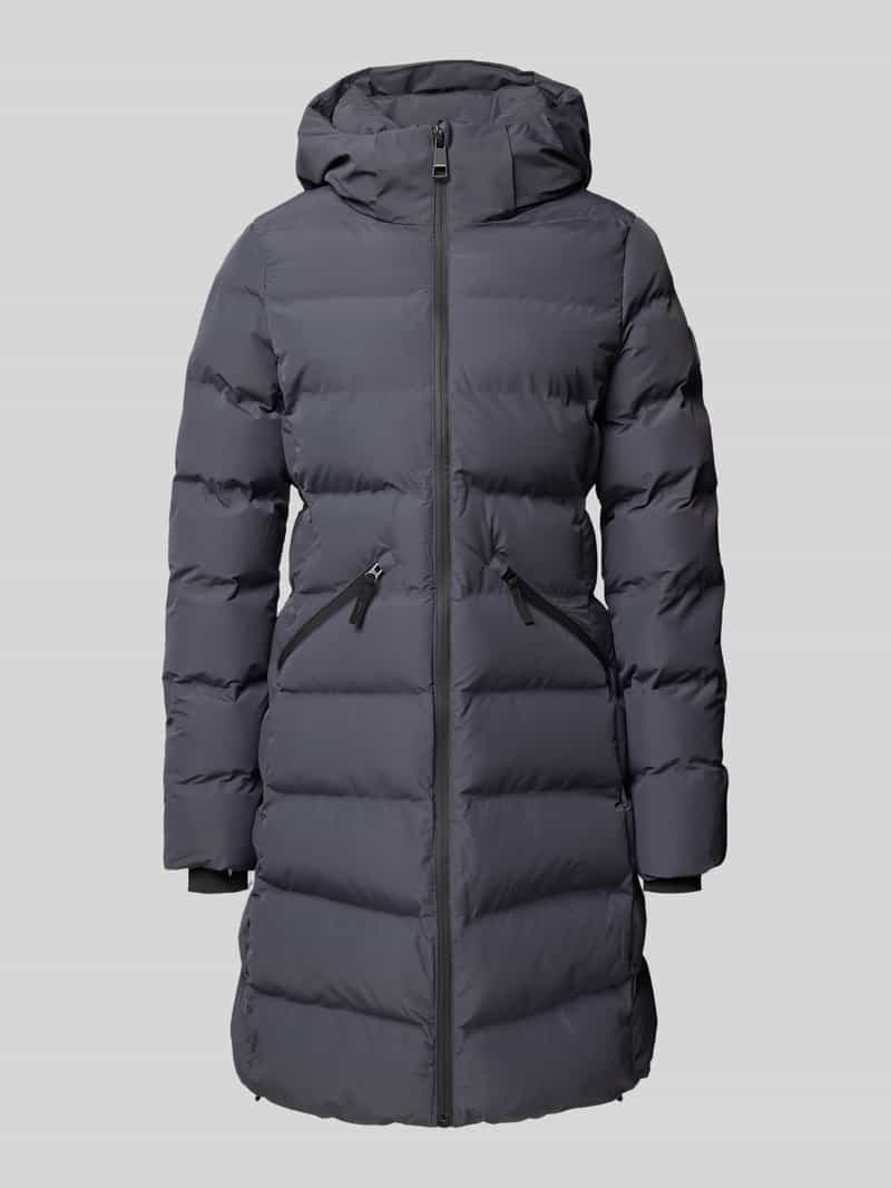 Superdry Regular fit lange jas in doorgestikte look model 'City'