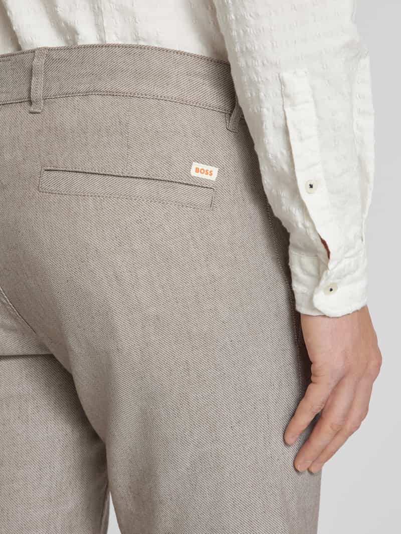 Boss Orange Slim fit bermuda met structuurmotief