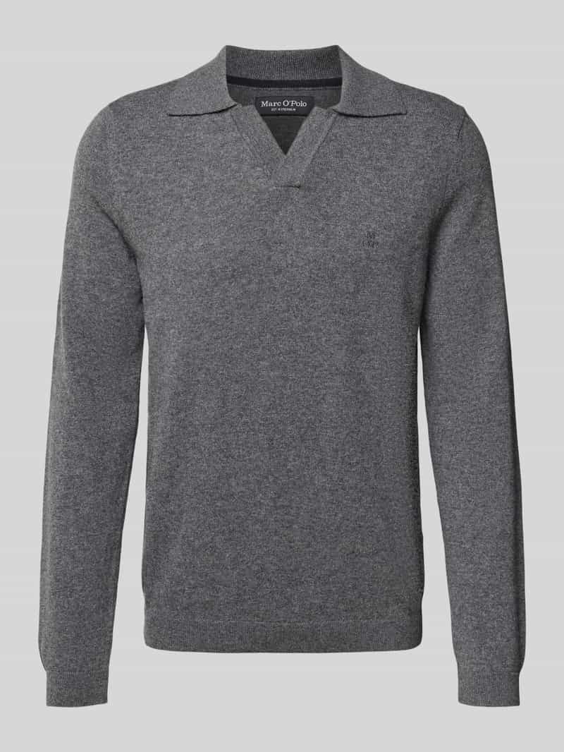 Marc O'Polo Regular fit gebreide pullover van een mix van katoen en scheerwol