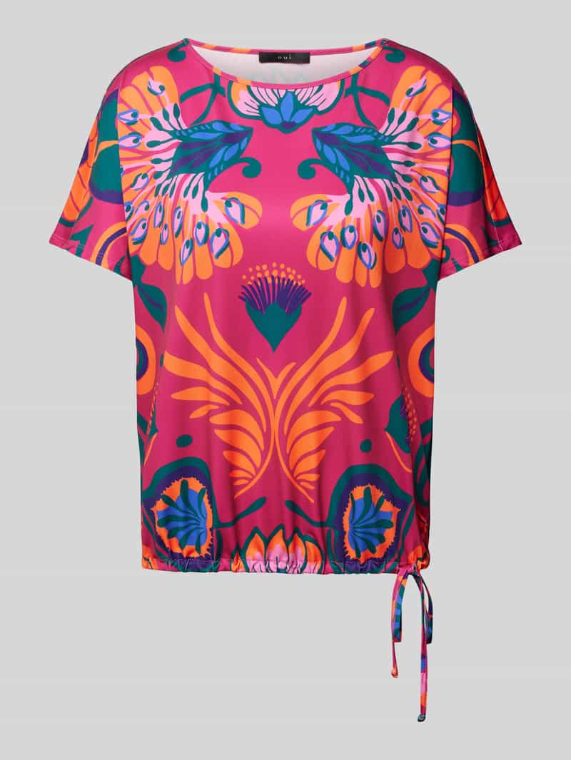 Oui Blouseshirt met all-over motief