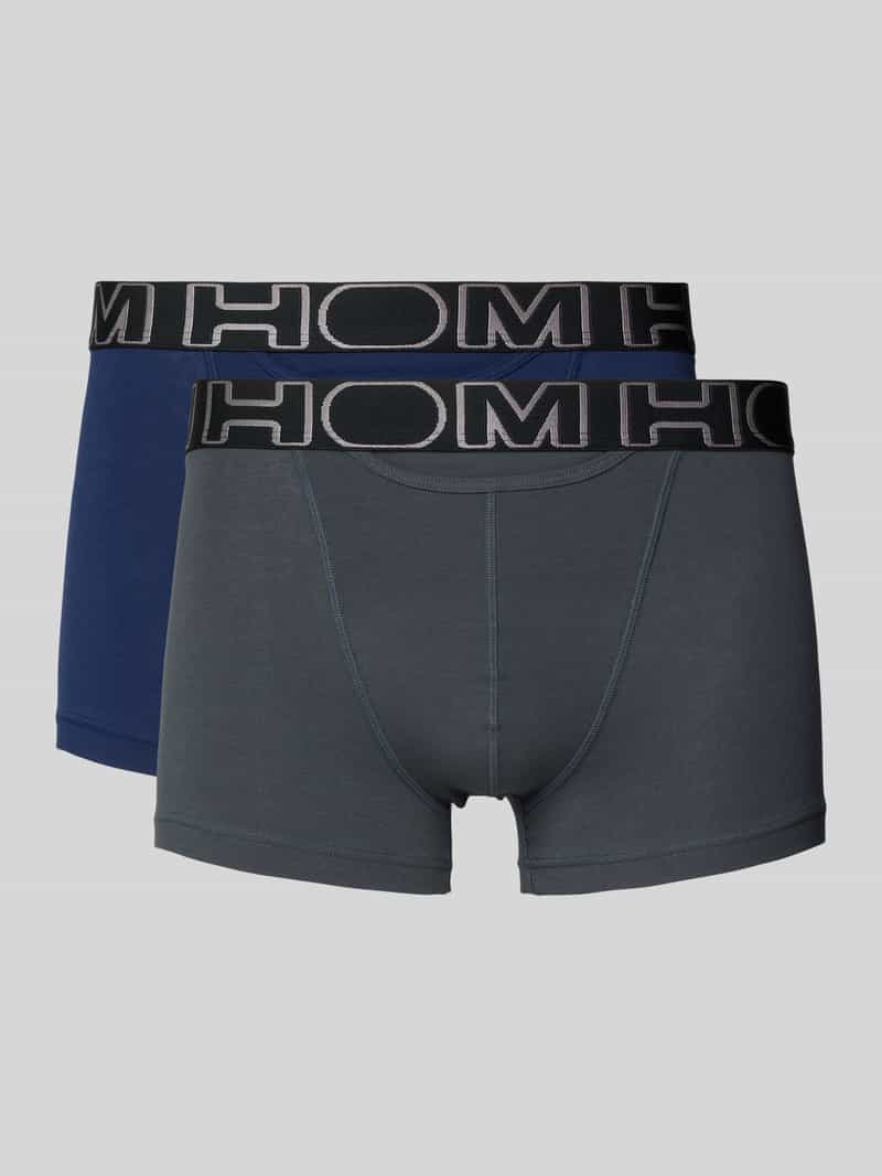 Boxershort met elastische band met label in een set van 2 stuks