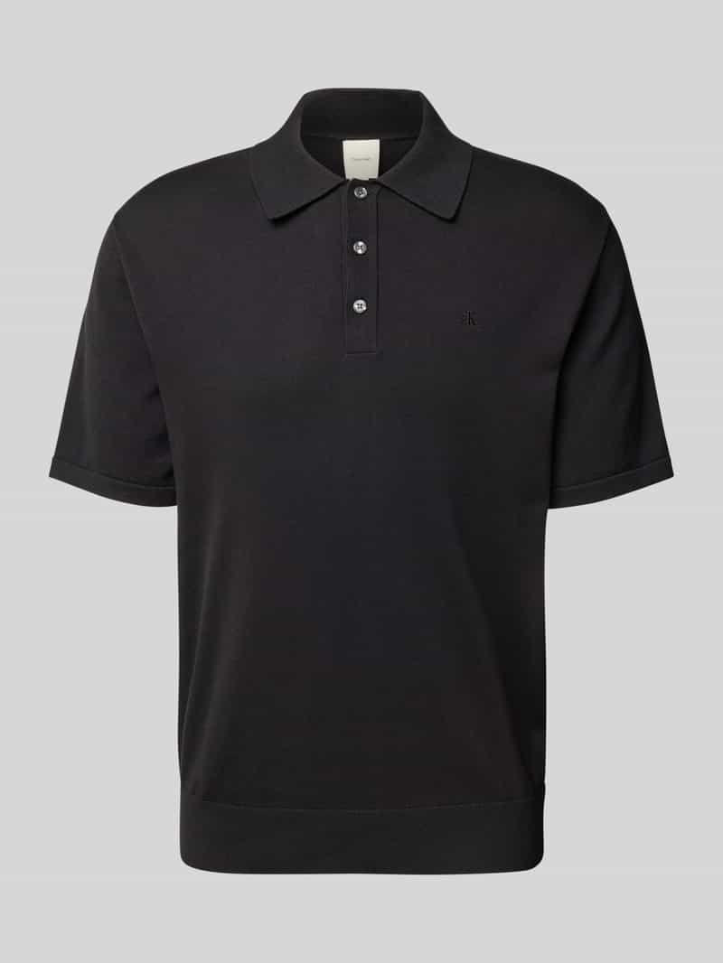 CK Calvin Klein Regular fit poloshirt met logostitching model 'SUPIMA'