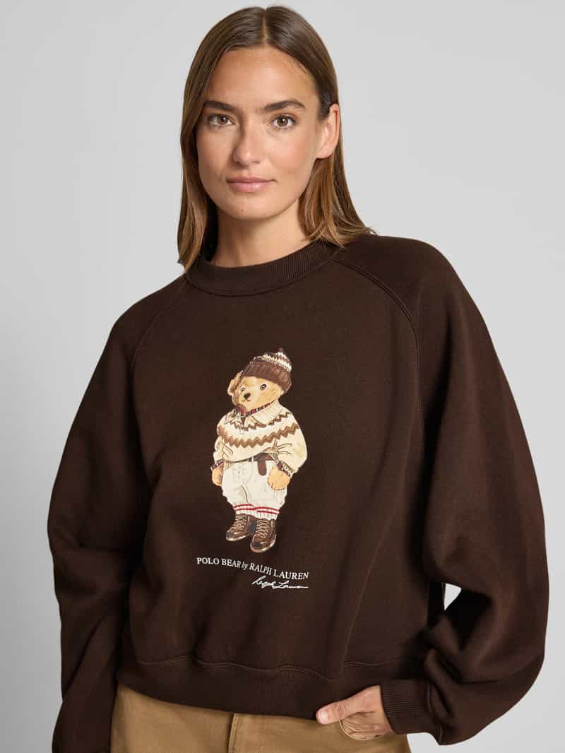 Polo Ralph Lauren Sweatshirt met motiefprint en ronde hals