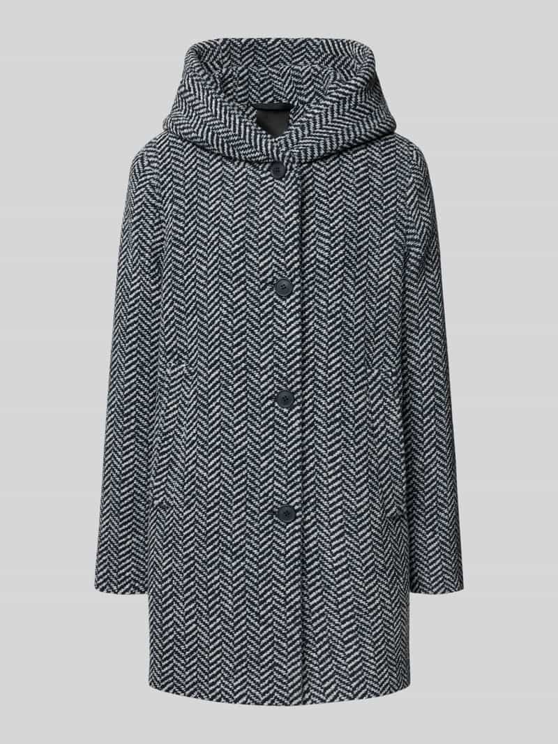 Fuchs Schmitt Lange jas met wol en capuchon