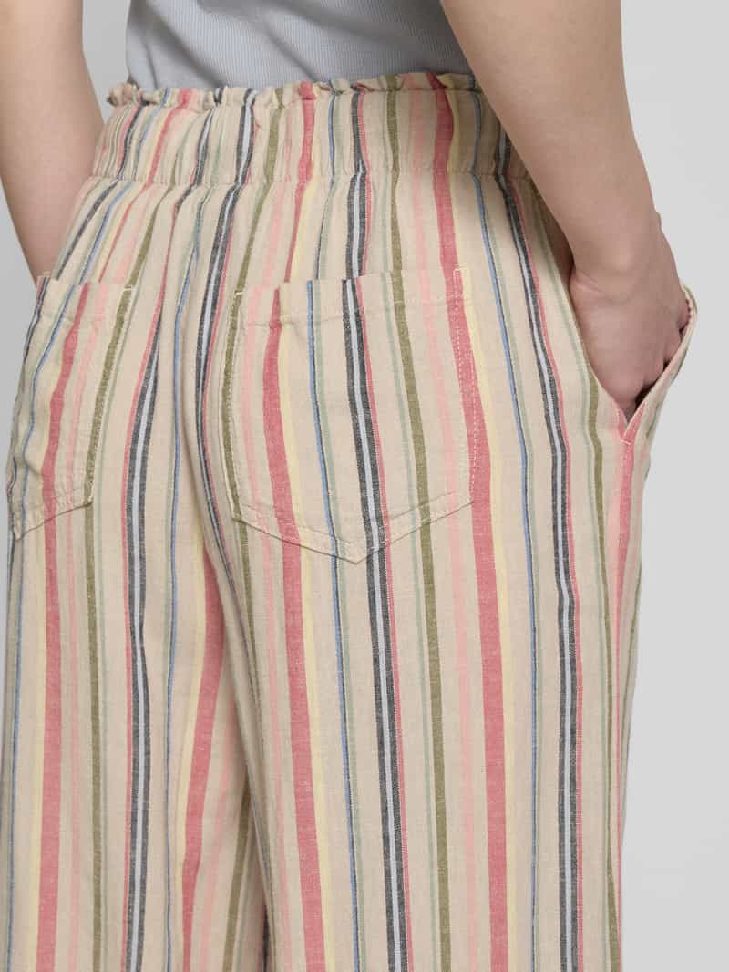 Christian Berg Woman Wide leg linnen culotte met strikceintuur