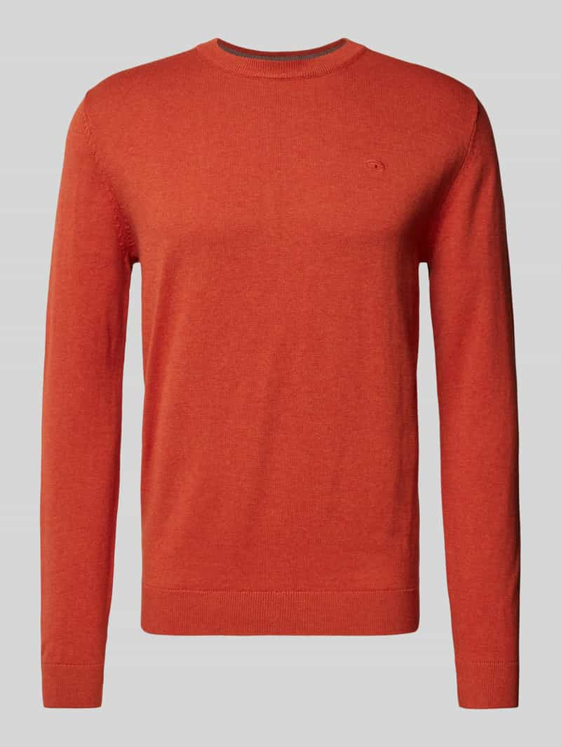 Tom Tailor Gebreide pullover met labelstitching, model 'BASIC'