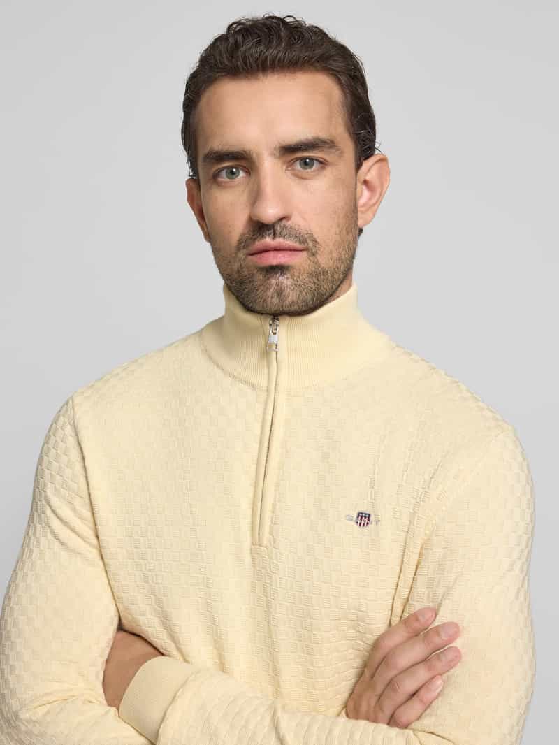Gant Gebreide pullover met labelstitching