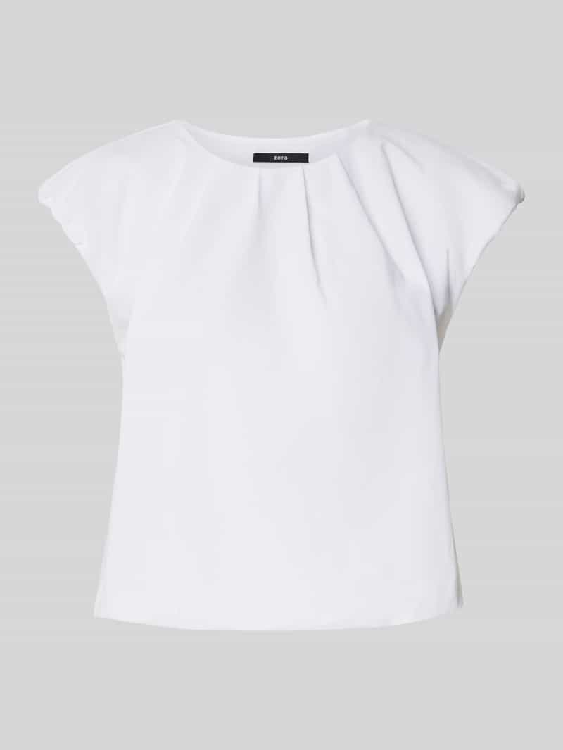 Zero Regular fit blouse met korte kapmouwen
