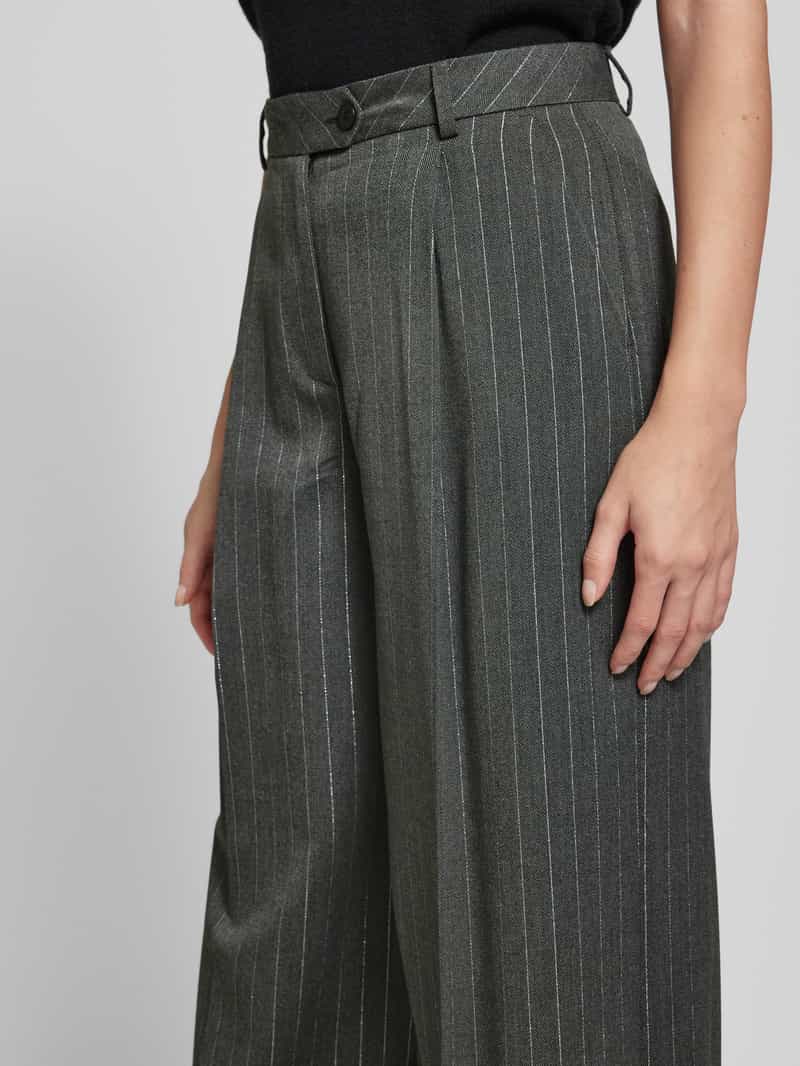 Liu Jo White Wide leg bandplooibroek en riemlussen