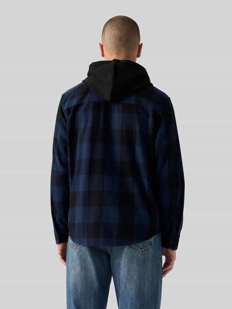 Levi's Regular fit vrijetijdsoverhemd van puur katoen met capuchon