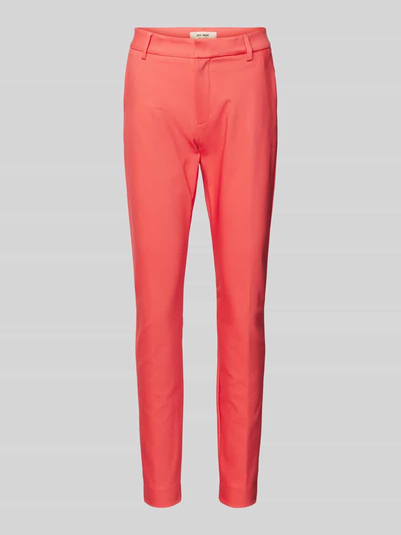 MOS MOSH Slim fit stoffen broek met riemlussen model 'Abbey Night'