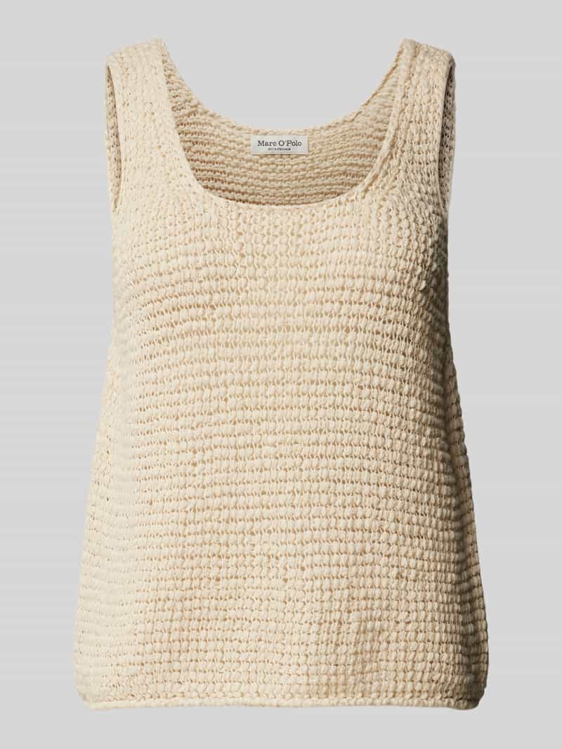 Marc O'Polo Regular fit gebreide top van puur katoen met ronde hals