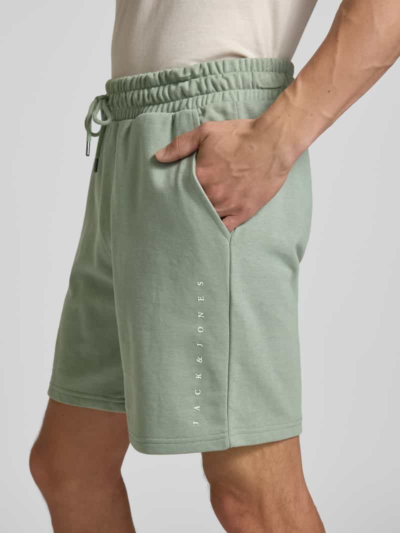 jack & jones Sweatshorts met labeldetail model 'GORDON'
