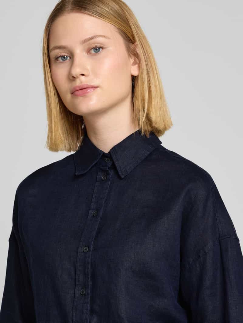 Christian Berg Woman Relaxed fit linnen blouse met overhemdkraag