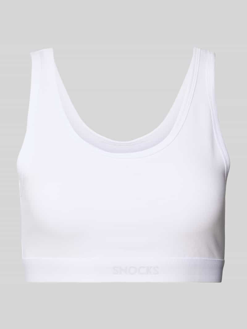 Snocks Bustier met elastische band en labeldetail